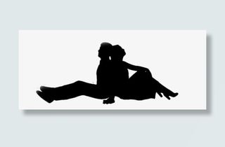 情侣黑色剪影免抠