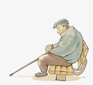 孤独老人免抠