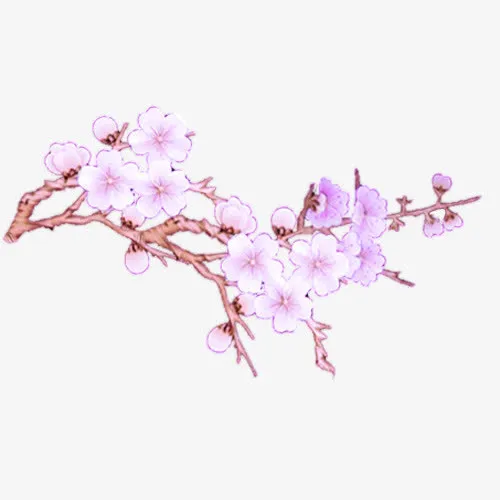 手绘花枝免抠