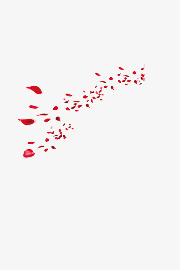 红玫瑰花瓣免抠