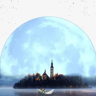 梦幻月下城堡免抠