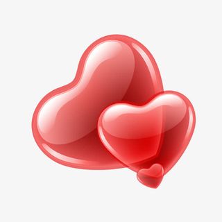 三个红色爱心免抠
