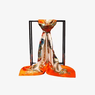 中国风真丝大方巾防晒披肩100免抠