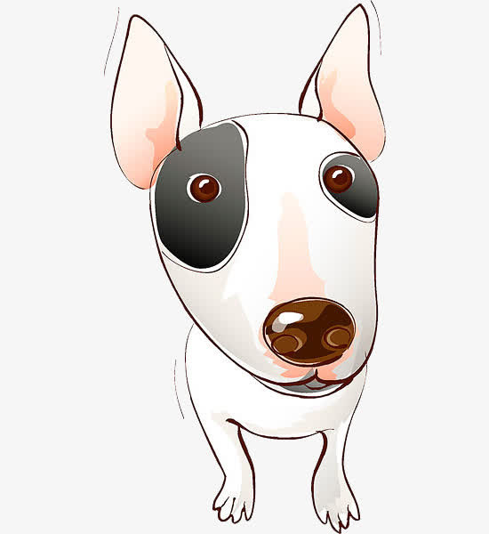 卡通手绘可爱斗牛犬免抠