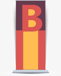 矢量商务易拉宝展架素材免抠