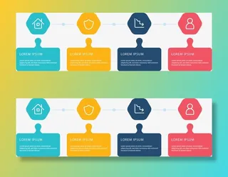 多边形分类流程图免抠标签元素