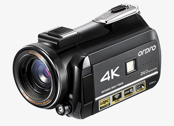 实物黑色家用摄像机免抠