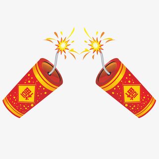 中国潮喜庆鞭炮免抠