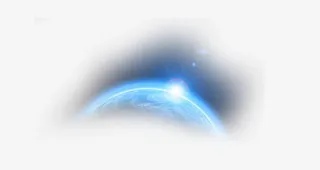 蓝色发光装饰图案免抠