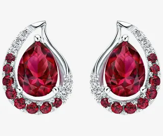 施华洛世奇首饰石榴红链坠免抠