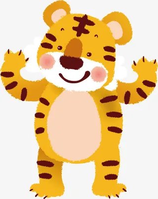 卡通老虎矢量图免抠