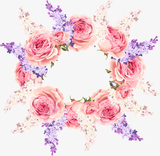 玫瑰花精美邀请函设计矢量素材免抠