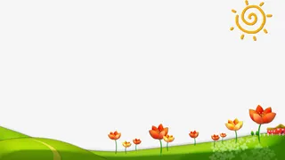 卡通太阳小花草地免抠