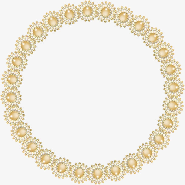 金色金属边框免抠