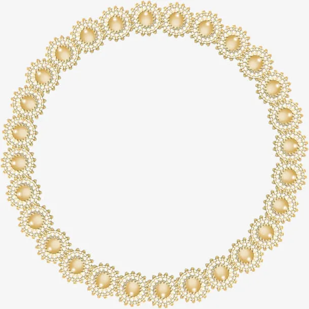 金色金属边框免抠