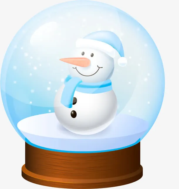 矢量可爱雪人免抠