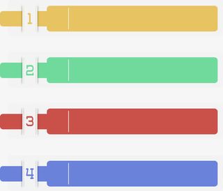四项彩色便签条目录免抠