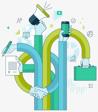 商业抽象科技信息矢量免抠