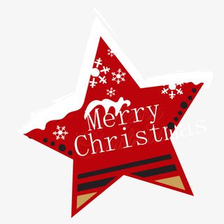 圣诞红色星星免抠素材免抠