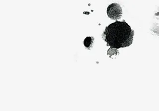 圆形黑色墨点中秋免抠