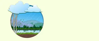 雨水清新简约黄色海报背景高清