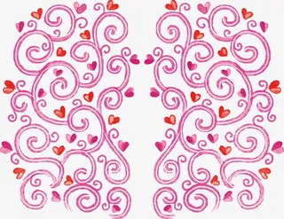 水彩情人节banner矢量素材