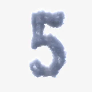 免扣元素云彩数字5免抠