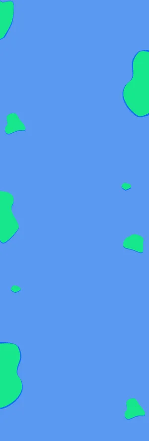 蓝色卡通纯色海报免抠