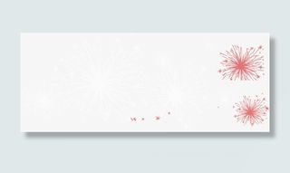 红色线条新年礼花免抠