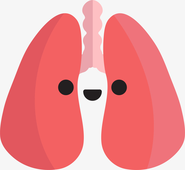 卡通可爱肺部健康免抠