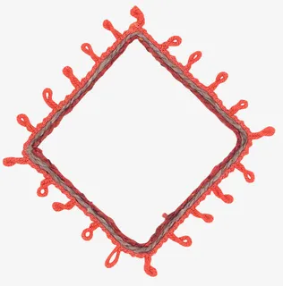方形布绳艺术边框元素免抠