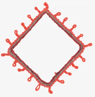 方形布绳艺术边框元素免抠