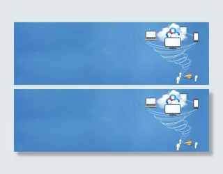 互联网电商扁平清爽banner背景高清