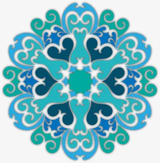 多彩怀旧装饰图案免抠