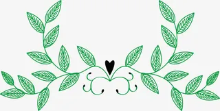 手绘树藤标题框免抠