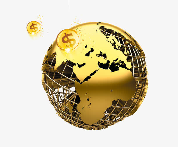 金色财富地球全球免抠