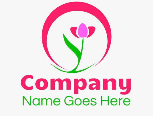 鲜花公司logo免抠