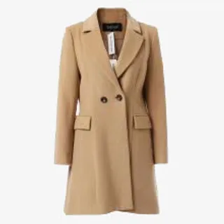 黄灰色大衣免抠