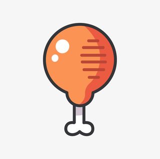 卡通简约美食快餐肉类广告设计免抠