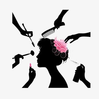 美颜秘笈手绘插画免抠