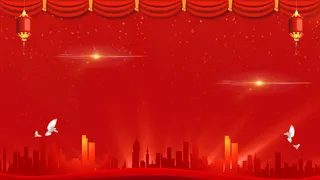 高端大气红色2018企业年会海报背景素材高清商务科技背景