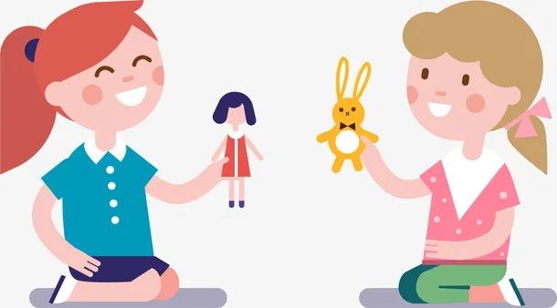 微笑可爱玩耍女孩免抠