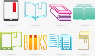 书本标识矢量免抠