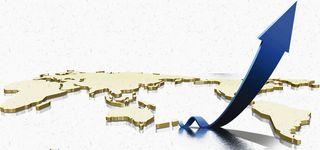 金融理财扁平几何海报背景图高清