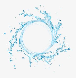 透明的蓝水圈免抠