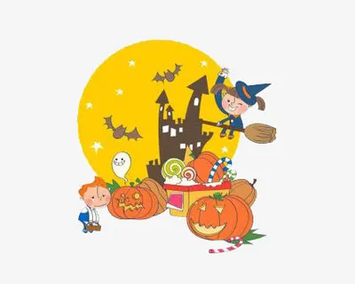 手绘万圣节素材免抠免抠