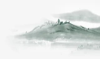 中国风远山场景效果元素免抠