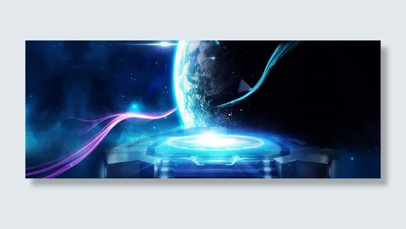 蓝色动感科幻背景高清