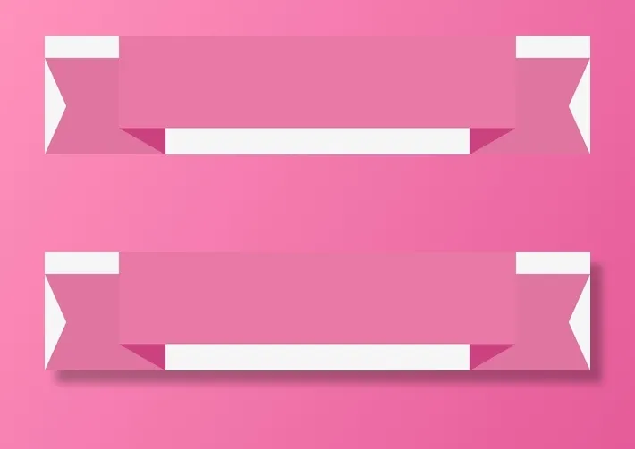矢量粉色彩带素材图免抠
