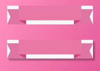 矢量粉色彩带素材图免抠